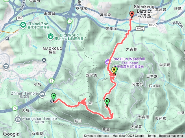 指南宮-猴山岳前鋒-林家草厝-四龍瀑布A進B出預覽圖