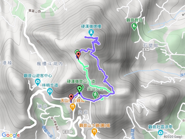 凌雲禪寺~大岩壁~358~硬漢嶺~北橫古道一二段~硬漢嶺登山口