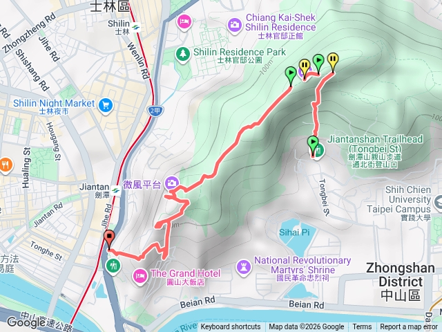 劍潭山親山步道：大直通北街開始 - 劍潭登山口（臺北大縱走第五段：部分劍潭支線）預覽圖