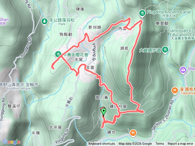 平溪步道鵝尾山O繞預覽圖