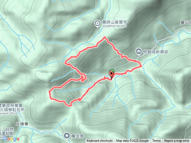 內盤山坑古道-石硿子越嶺道-青林山‧上內平林山稜線-盤山坑鞍部-過火坪鞍部-盤山坑13號O形