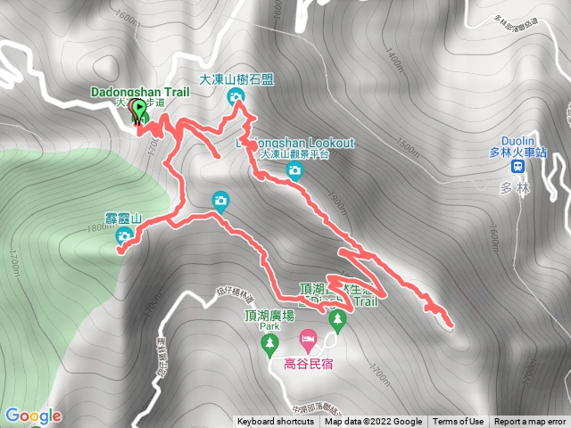 大凍山/霹靂山(下切無山徑)