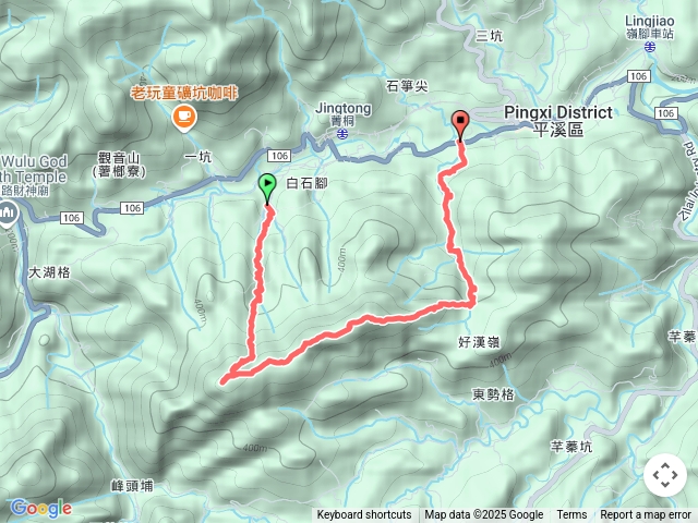 峰頭尖/峰頭尖東峰O繞下東勢格古道回到平溪國中