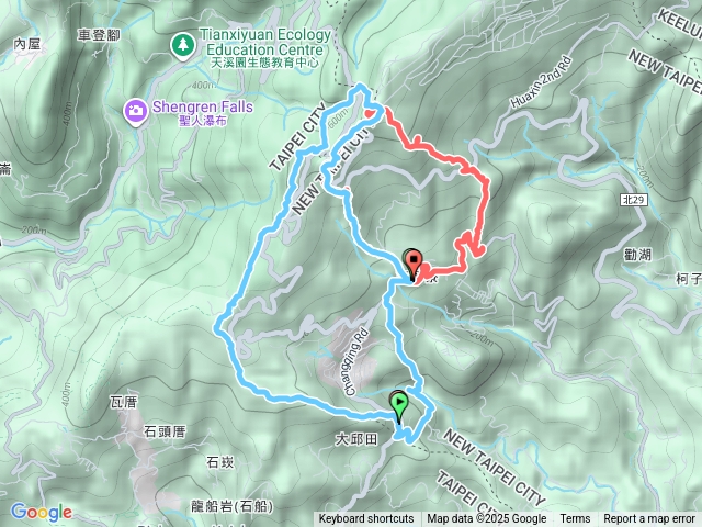 興善宮-小溪瀑布-火燒坪山-車坪寮崙-五指山-梅花山-碧山-白石湖山-大邱田山O型 (1)