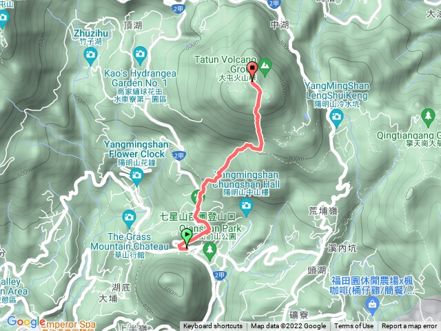 苗圃登山口-七星山主峰-小油坑