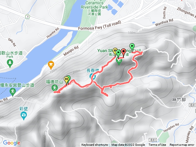 溜小孩用   鳶山 長春園  鳶尾東 長春嶺 福德坑山 鳶山 P型