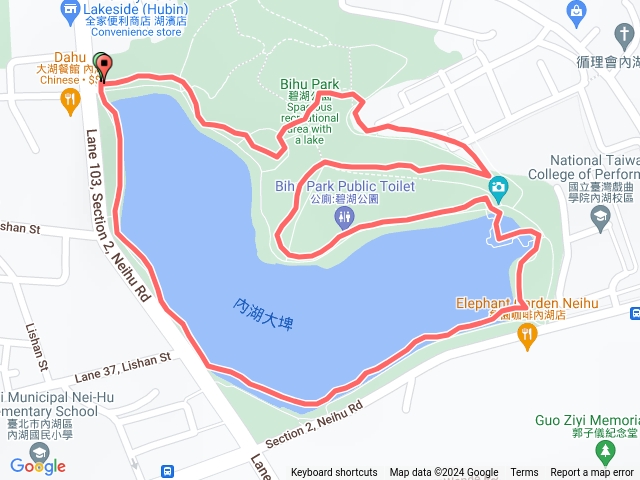 「步道悠遊」碧湖公園環湖（山）步道O型