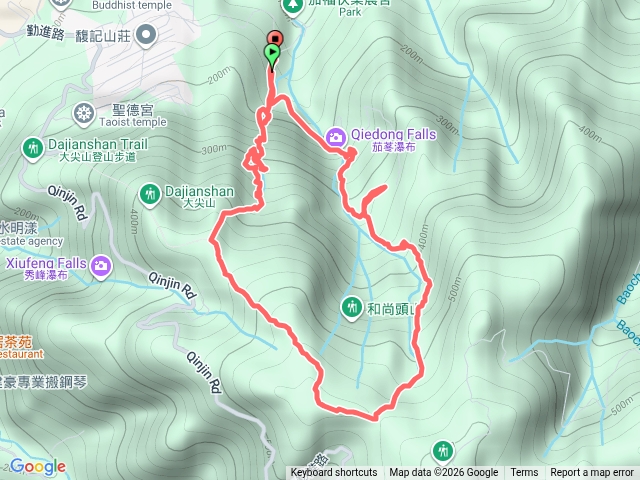 大尖山瀑布-茄苳古道-茄苳瀑布O型預覽圖