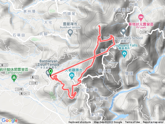 半天岩紫雲寺，三寶山步道
