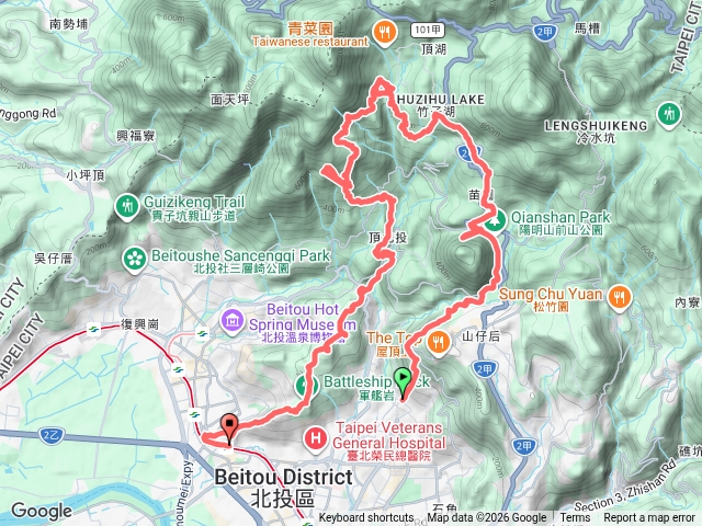 環台北健行～天母起登猴崁水圳越嶺北投唭哩岸預覽圖