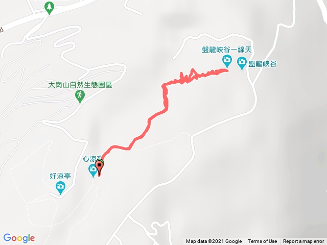 心涼亭走盤龍峽谷