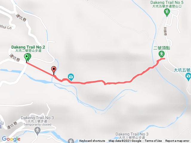 大坑2號單趟來回