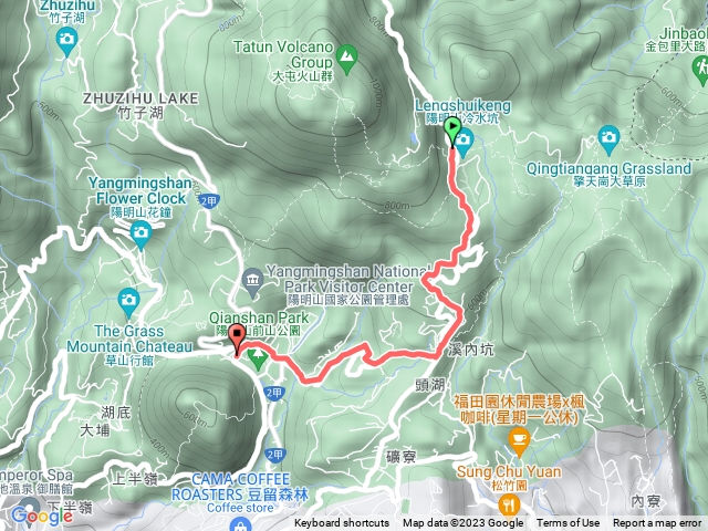 走遍陽明山尋寶任務環七星山人車分道-冷水坑至新園街段