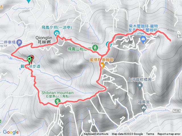 20231013新竹飛鳳山，石壁潭山，中坑山，牛攔窩山縱走gpx