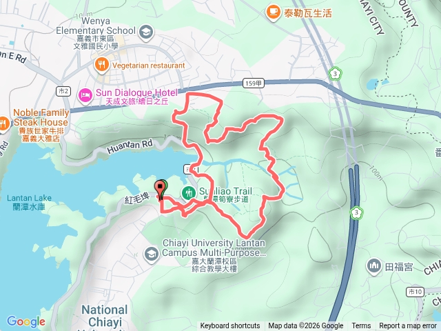 濟福宮蘭潭後山步道o形紅毛埤山山仔頂山預覽圖
