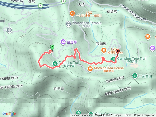 貓空杏花林-待老坑山-樟樹步道魯冰花-貓空纜車站