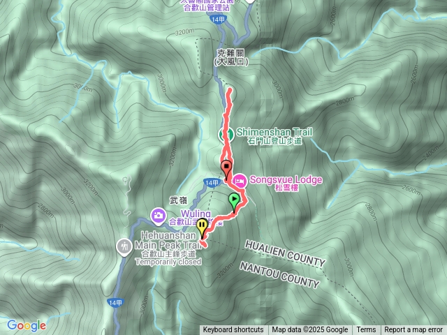 合歡群峰東峰，尖山，石門山負重訓練預覽圖