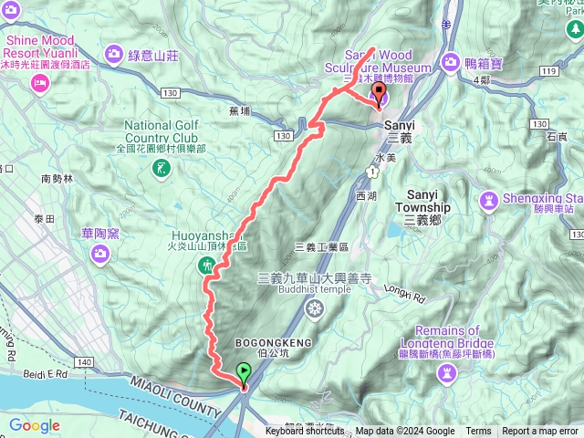 火炎山大坪山慈濟山三義山健走預覽圖