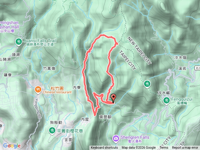 荷蘭古道-內雙溪谷古道-瑪焦古道-登峰圳步道（環狀）預覽圖