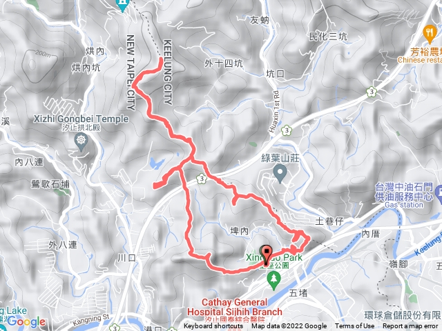 2022.04.30汐止玉泉宮-獅頭山登山步道-獅頭山-鮕鮘坑山-刣狗寮山-圍貓尖山-鄉長山-鄉長厝山-伍聖宮O型