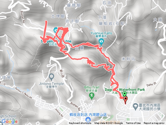 大湖捷運站附近圓覺瀑布+忠勇山