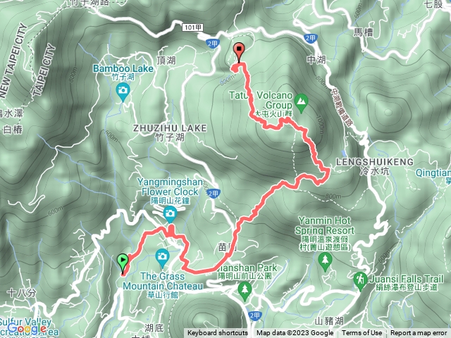 北七縱走。北投上七星山 (陽峰古道-花鐘-苗圃上-岔七星公園-七星山東主峰-小油坑下)