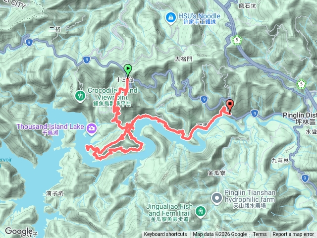 石碇-土虱頭-千島湖-馬祖林-特戰基地-永安景觀步道-失落的村莊-永安國小-鐵網小天橋-清雲殿預覽圖