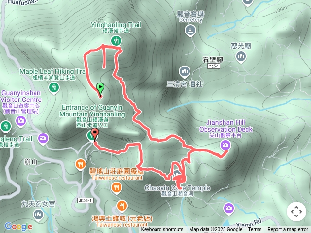 硬漢嶺-尖山-潮音洞-鷹仔尖-凌雲禪寺