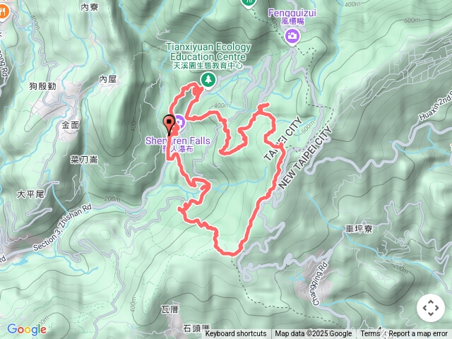 2025-05-02聖人瀑布~聖人崙~雙溪山~梅花西、北、主、南峰~碧山~碧山西北峰~溪山里山~聖人橋O行
