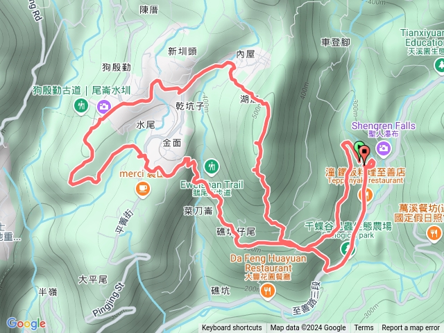 2024-01-28   聖人瀑布～鵝尾山～平菁街42巷O繞預覽圖