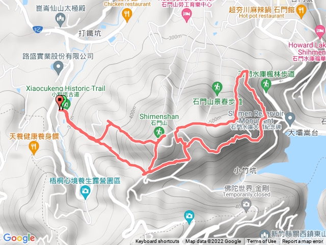 小粗坑路線A》石門山〉好漢坡》太平山〉小粗坑路線B