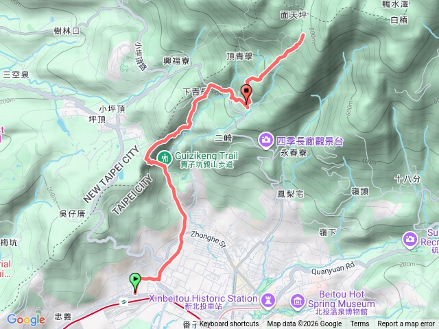 貴子坑上面天山夜爬預覽圖