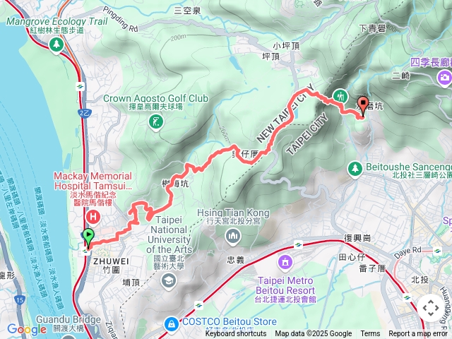 2025-05-14捷運竹圍站-慈玄宮步道-慈玄宮神龜-樹梅坑登山步道-貴子坑步道預覽圖