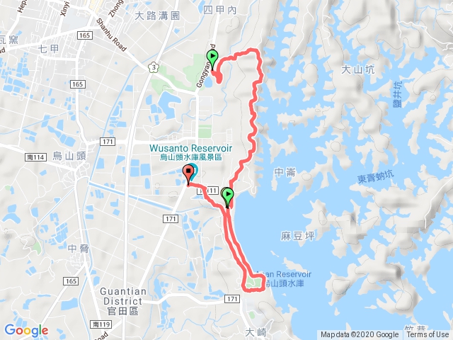 烏山頭風景區歐型縱走1024