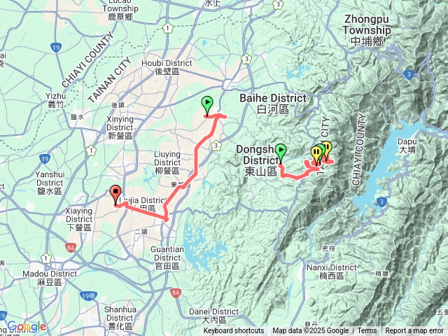 十八重溪山+龜形山+木柵+凹子腳+六甲+林鳳營