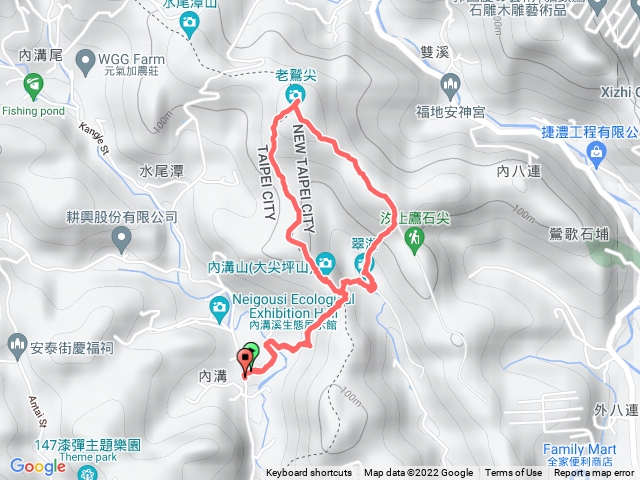 內溝山，翠湖，老䲥尖o型