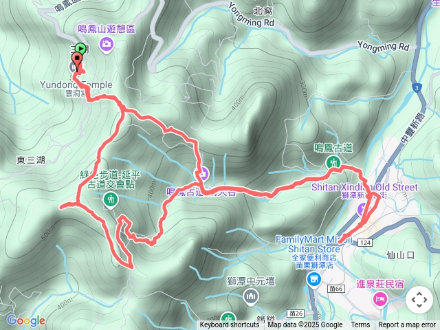 三湖山、鳴鳳古道、南隘勇古道、八達嶺古道(龍骨古道)、綠色古道、延平古道