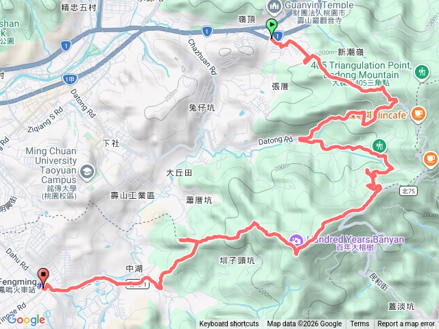 四湖縱走大湖頂山大湖坑步道石灰坑山望湖山圳頭山福源山大湖山