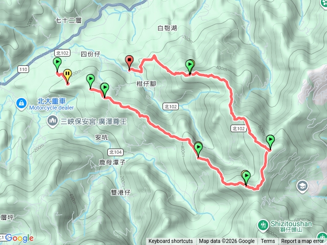 安新山～安坑山～暗坑山～粽串尖～大邱田山～十七寮山