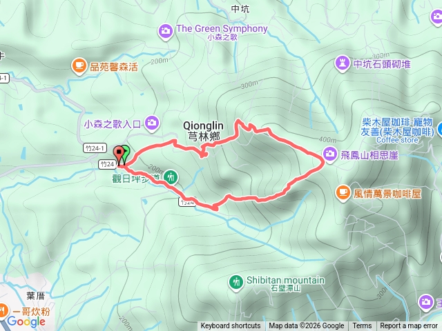 飛鳳山、觀日坪步道預覽圖