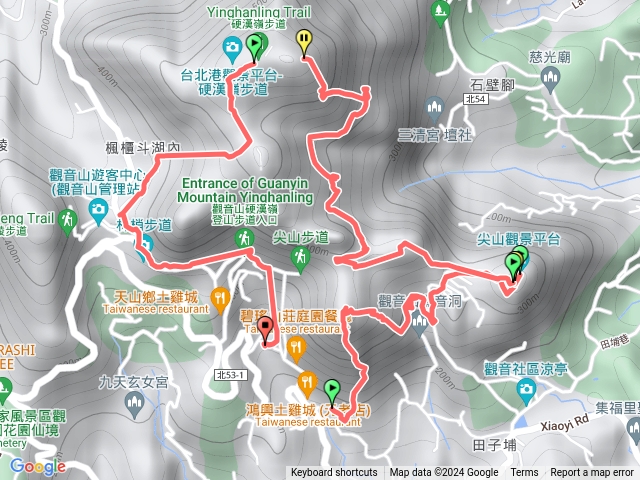 小北插占山（二尖）鷹仔尖東明宮北橫硬漢嶺