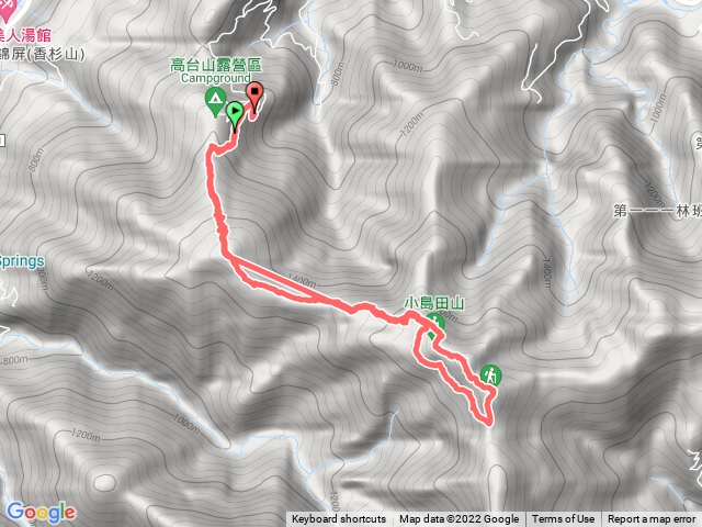 第二登山口至大島田山P型縱走