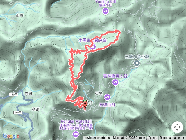 114.5.25石壁北天宮（楓樹林步道）-杉木林步道-悍勇步道-英雄步道-穹頂竹棚-五元兩角-木馬古道-