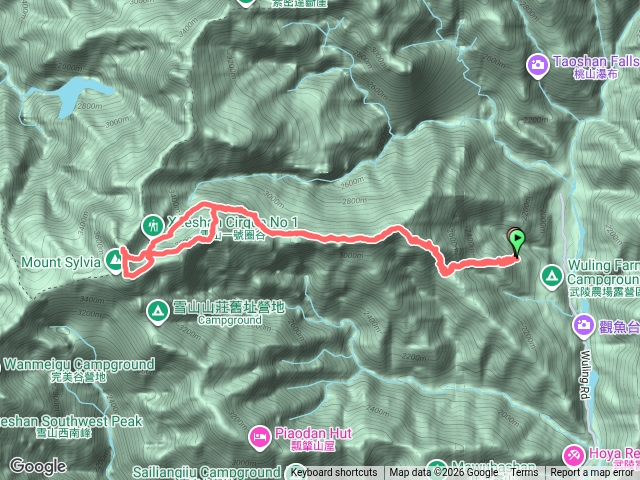 北稜角、雪主、甘木林山一圈預覽圖