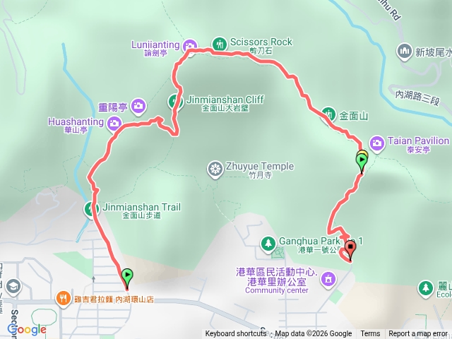 環山路二段136巷-大岩壁-剪刀石山-金面山-環山路二段68巷