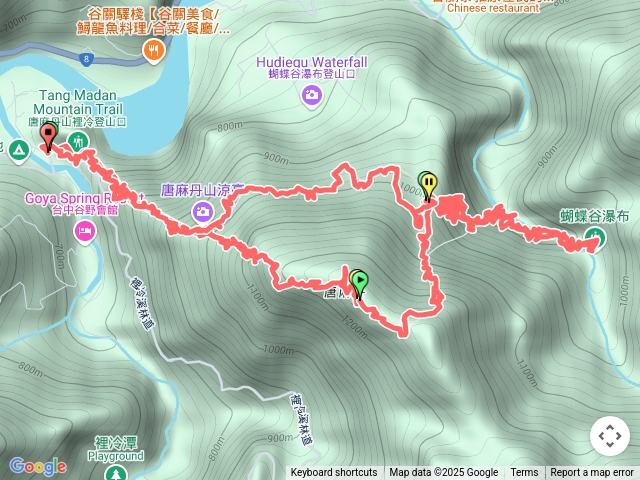 唐麻丹山-蝴蝶谷瀑布O形