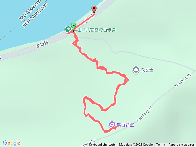 鳶山彩壁永安登山口來回預覽圖