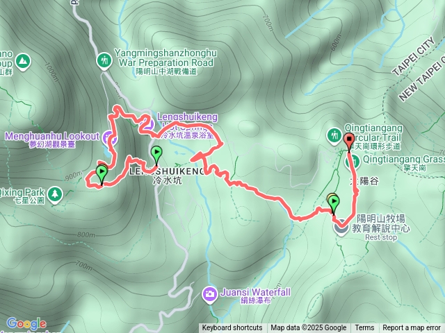 冷擎步道冷水坑經夢幻湖至擎天崗預覽圖