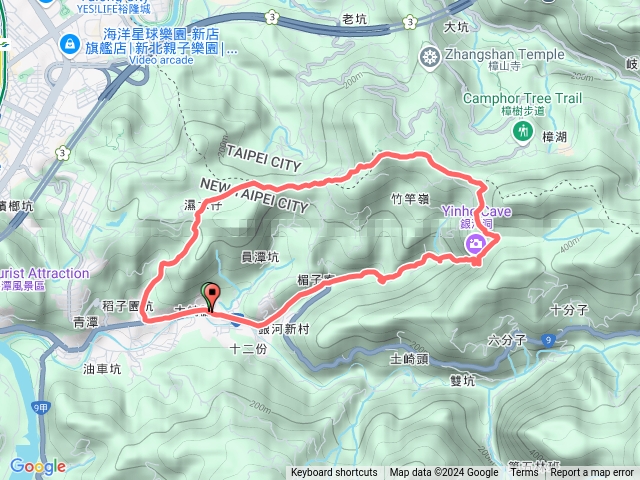 秀水路進-大香山-待老坑山-樟湖步道-銀河洞越嶺步道-銀河路出預覽圖