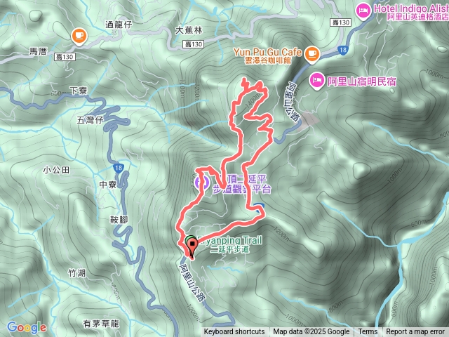 二延平步道茶林山步道隙頂山